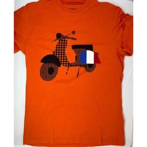 Woodburn Scooter with French Flag Men's Tshirt size M PreOwned in good condition
